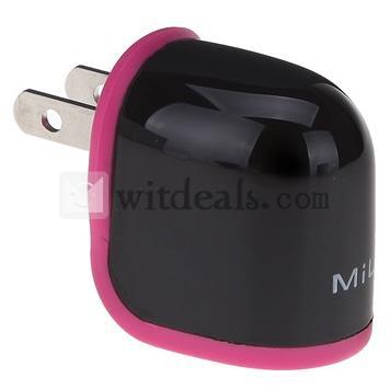 iPad ミニ USB充電器／iPad miniアダプタ　ブラックレッド